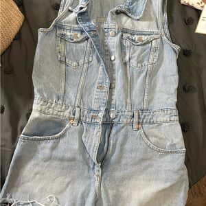 Zara Denim Romper